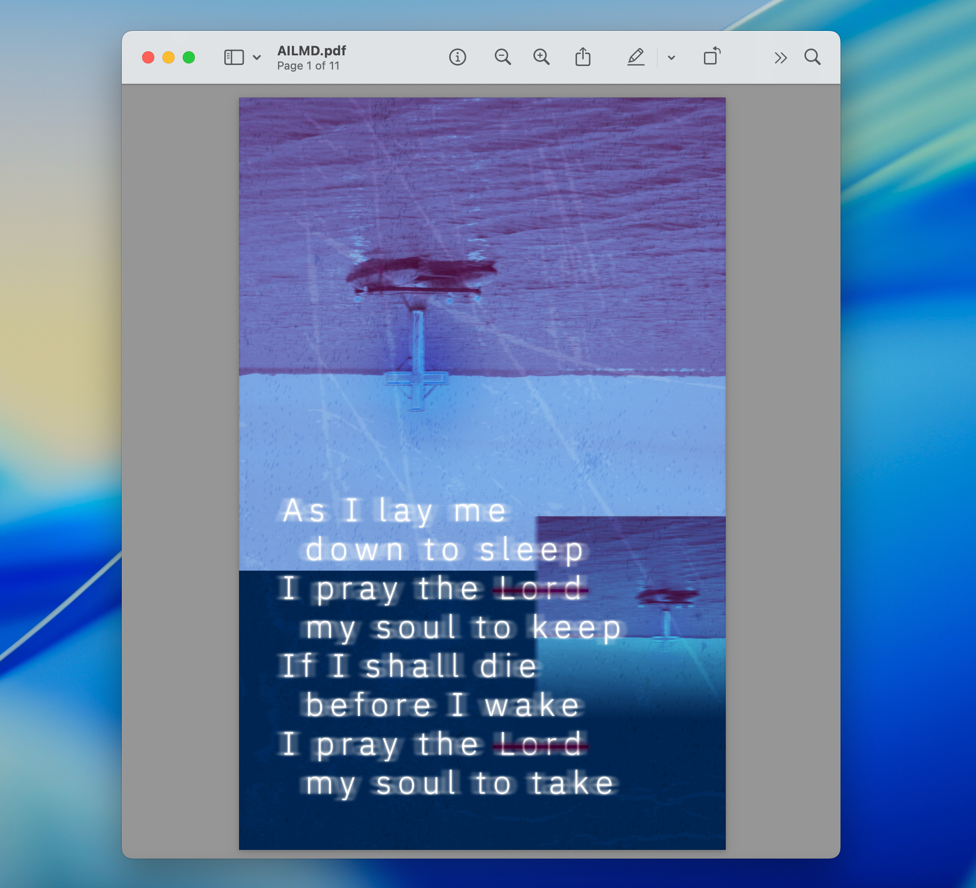 “As I Lay Me Down” Zine - PDF Download