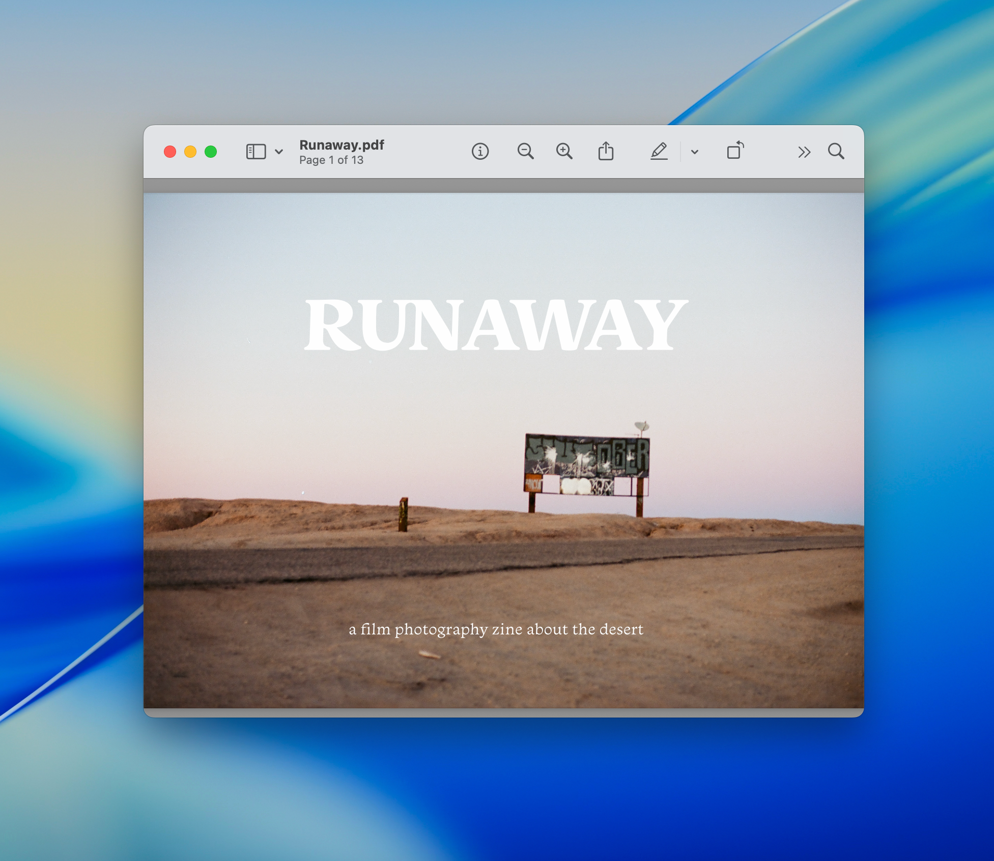 “Runaway” Zine - PDF Download